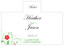 Personalized Flowers Rectangle Wine Wedding Label 4.25x3